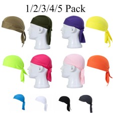 DOO Rags Skull Cap Pirate Hat Bandana Head Beanie 1/2/3/4/5 Pack Helmet Liner