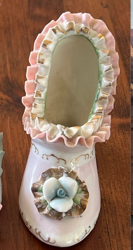 vintage decorative porcelain shoe