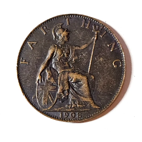 1908 Edward VII Farthing — photo from the most recent tracked eBay sale