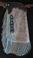 Custom Made Leather Chinks/Distressed Leather/New Chaps/Made In USA
