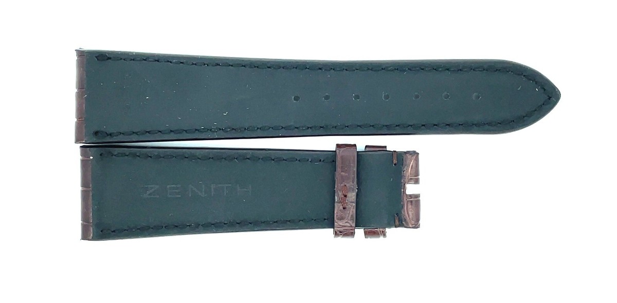 Zenith 22mm x 18mm Brown Alligator Leather Watch Band 2218-713 | eBay