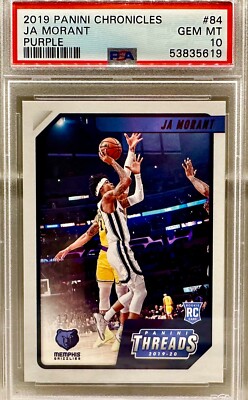 JERSEY # MATCH! 2019-20 Panini Chronicles Rookie Ja Morant 12/49! PSA 10 (1/1)!