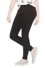 Justice Girls Leggings Black Size 16/18 Plus Full Length Elastic Waistband Logo