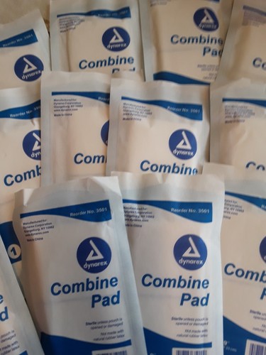 5 Dynarex Combine Pad 5 in x 9 in. Sterile White Cotton Gauze Dressing - Picture 4 of 4