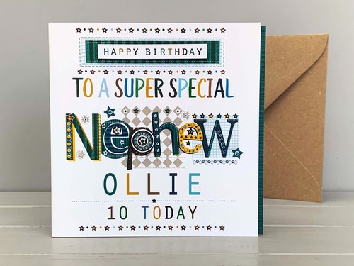 Nephew happy birthday card | Special Personalised nephew birthday card - Picture 2 of 9