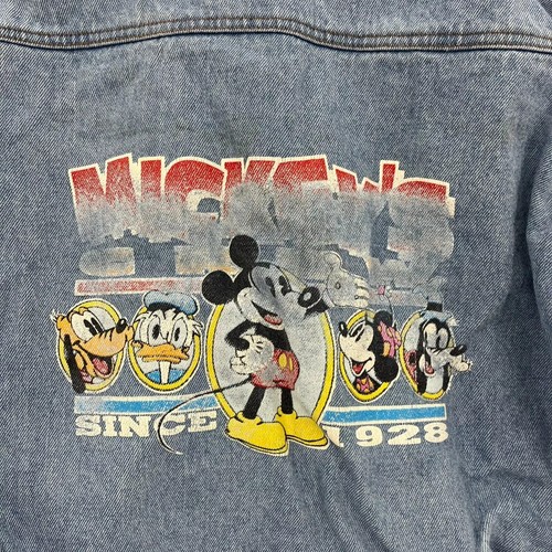 Mickey & Co. Denim Jacket Girls Size XL Blue Disney Double Sided Logo Vtg Y2K - Picture 11 of 11