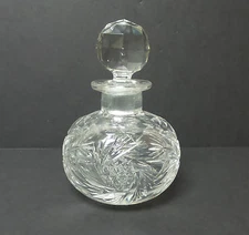NICE AMERICAN BRILLIANT PERIOD (ABP) CUT GLASS COLOGNE / DRESSER BOTTLE