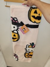 HELLO KITTY HALLOWEEN FAUX THROW BLANKET 50x70 Pink Pumpkin Super Soft