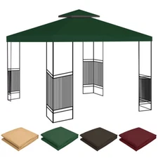 1/2 Tier Patio Gazebo Canopy Top Replacement 10'x10' Outdoor Sunshade Cover UV30