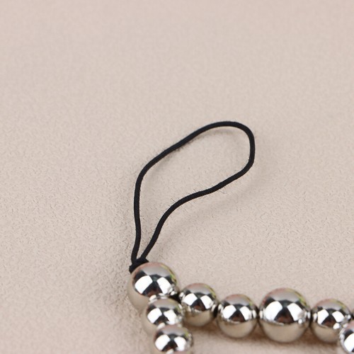 1Pc Silver Color Heart Phone Charms Plastic Love Beaded Rope For Phone Lanyard - 第 3/12 張圖片