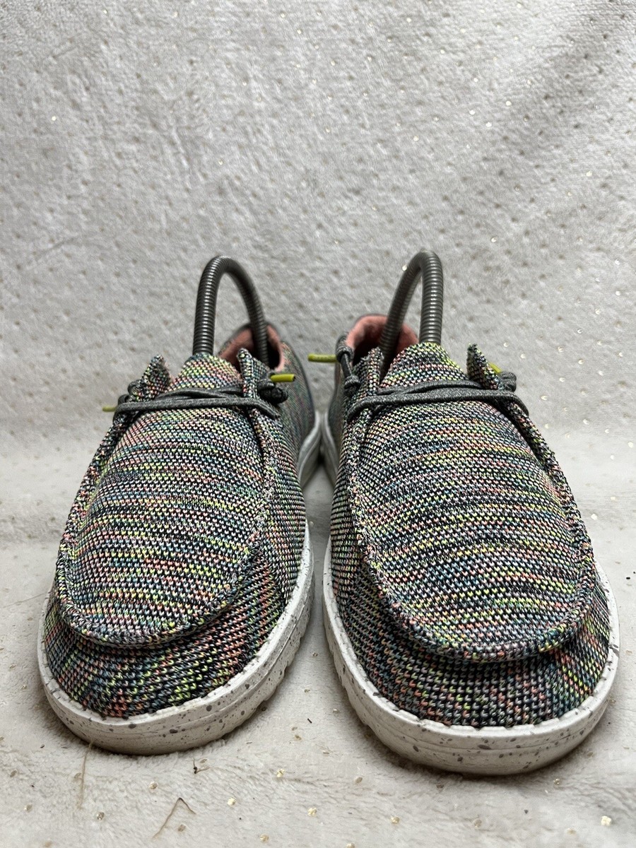 Hey Dude Wendy Sox Peacock Pink Women SIze 7 Lightweight Slip On