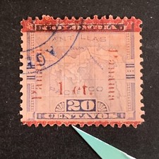 51736 PANAMA Stamp 1906 1c On 20c Overprint Error UHR EFO
