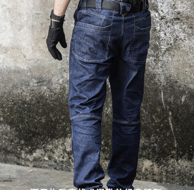 New Men's Tactical Combat Denim Jeans Trousers Military Cargo