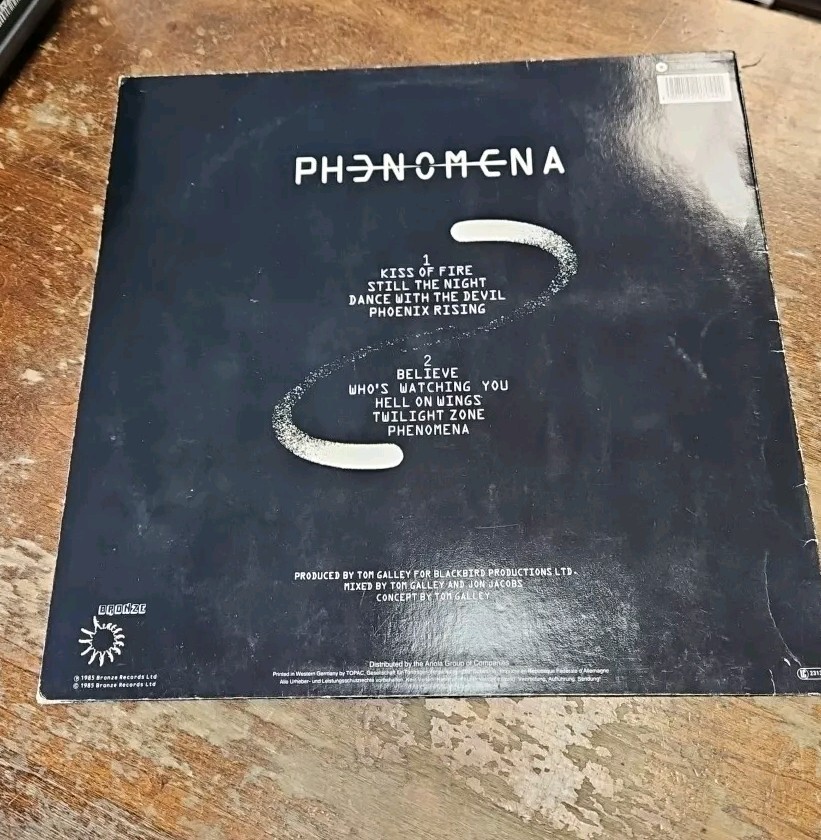 Phenomena Original Soundtrack LP FIRST PRESSING GERMAN IMPORT 1985