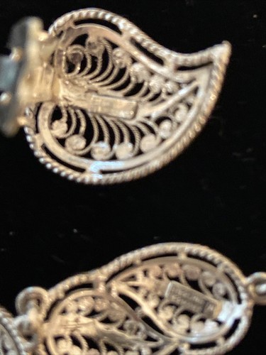 Vintage Willi Nonnenmann Sterling German Bracelet and Earring Set, signed WN - Picture 3 of 5
