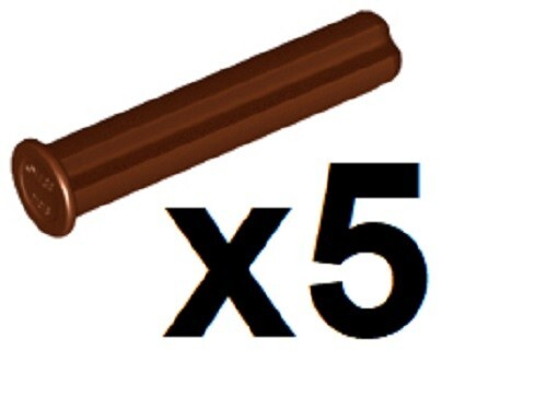 🧱 LEGO 5 New Reddish Brown Technic Axle 3L Stud with Stop Piece Part 24316 RB02 - Picture 2 of 2