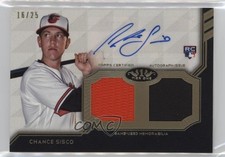 2018 Topps Tier One Relics 16/25 Chance Sisco #AT1DR-CSI Dual Patch Auto 1e1a