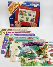 Vintage 1981 Etch A Sketch Action Pack Games and Puzzles Complete in Package