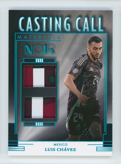 2024-25 Luis Chavez Panini Noir FIFA Platinum Mexico Jersey Patch Card 1/1