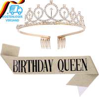 Birthday Geburtstag Geburtstagskrone SchäRpe Birthday Krone Gold Geburtstag Tiar