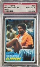   NM-MT 8 1981 TOPPS MICHAEL BROOKS #91 11552389  LOS ANGELES CLIPPERS