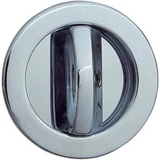 Eclisse OS/E Privacy Round Trim Pocket Door Lock - Chrome