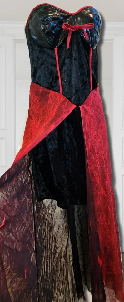 Sexy Salón de Halloween Gótico Madame Talla 12 Nuevo Gótico Vampiro Diferente Color Rojo Foto 3 de 4