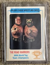 1986 Carnation Major League Wrestling The Road Warriors Collectors Card. EHTF!