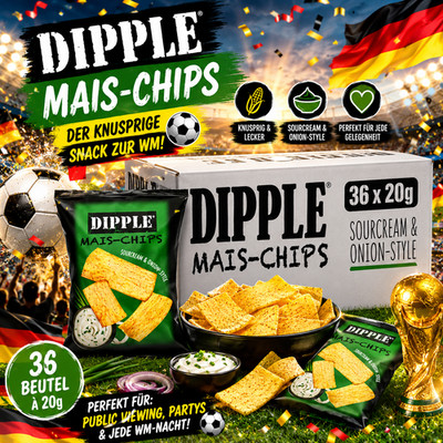 36x Maischips Sour Cream Onion WM Snack Dipple Portionsbeutel Vorratspack