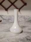 Vintage 6" Hoosier white milk glass flower bud vase.