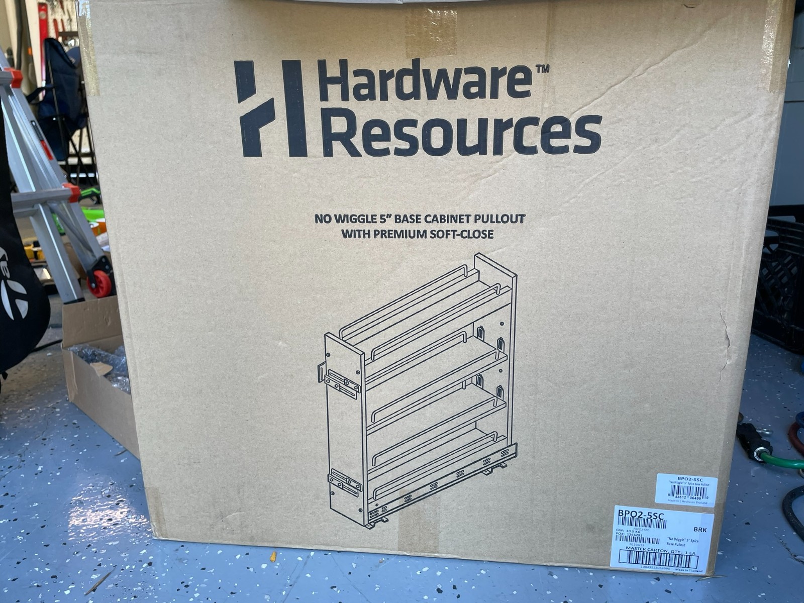 Hardware Resources 5" Soft Pullout "No Wiggle" Kitchen Rack-NEW