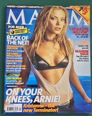 MAXIM magazine September 2003 KRISTANNA LOKEN ARNIE SHARON DAVIES