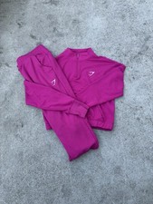 Gym Shark Women  s Pink Sweatsuit Size Small Good Condition Ship 1-2 Days  
