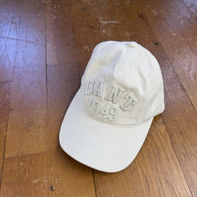Gant 1949 Off White Chalk Cotton Baseball Cap