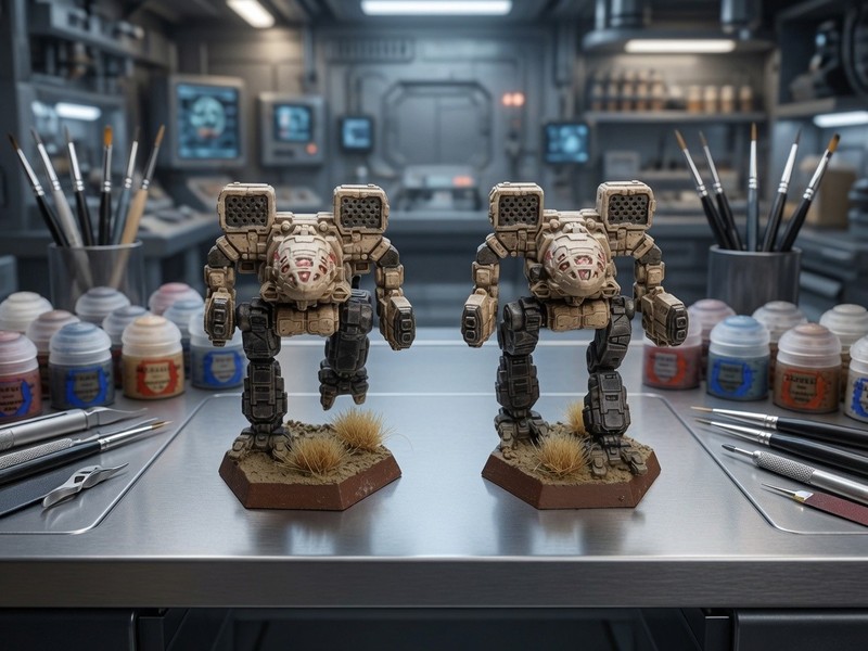 Battletech Timberwolf / Madcat Pair, Pro Painted MWO Style Clan Wolf Beta Galaxy