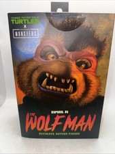 NECA Teenage Mutant Ninja Turtles X Universal Monsters Raphael as Wolfman 7 New