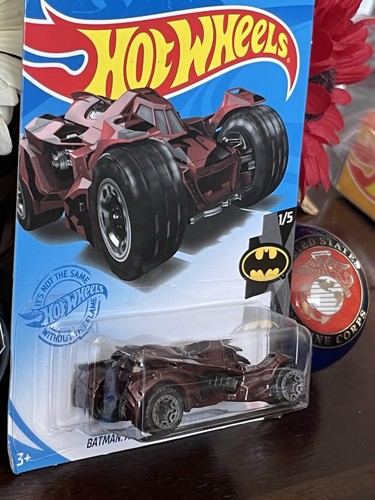 Hot Wheels Batman Arkham Knight Batmobile Maroon Diecast Car Sealed NM Condition - Picture 5 of 7