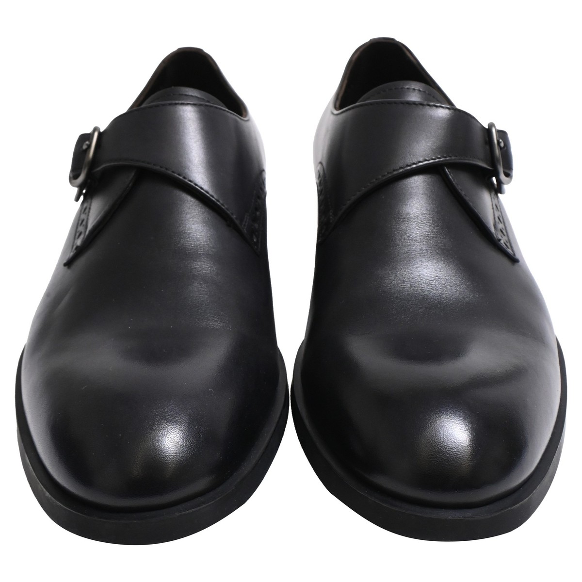 Ermenegildo Zegna Monk Strap Shoes In Leather Men Black Size 43 View 2
