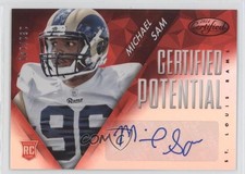 2014 Certified Potential Mirror Signatures Red /149 Michael Sam #P-MS Auto 0a1
