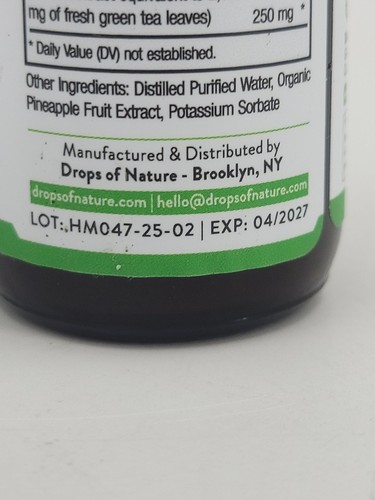 Green Tea Extract Liquid Drops - Antioxidant-Rich Green Tea Supplement - 2-Month - Picture 3 of 4
