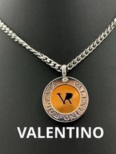 Valentino Men Jewelry Rolenta Germanium Necklace Accessories Limited Edition VHT
