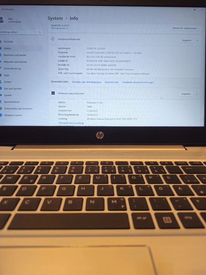 HP ProBook 440 G7 | 14.0" | i5-10210U | 16 GB RAM | 512 GB NVME! 4G/LTE FHD W11 - Bild 3 von 4