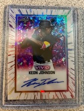 2025 Leaf Vivid Baseball White Autograph Auto #KJ1 Keon Johnson /5
