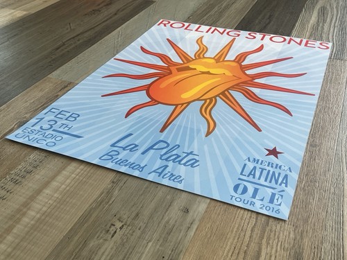 Rolling Stones Lithograph, 2016 Tour Poster, La Plata Buenos Aires Argentina Art - Picture 2 of 4