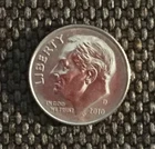 2010 D Dime Roosevelt, actual coin in picture, free shipping.