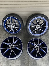 21” 20” Porsche Carrera 911 992 Alloy Wheels Rare OEM SET Blue With 2 Tires