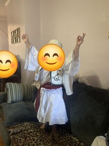 Albanian Traditional Folk Burash Costume 3 Year Old Kids