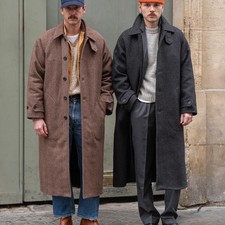 Balmacaan Coat Marron Brut