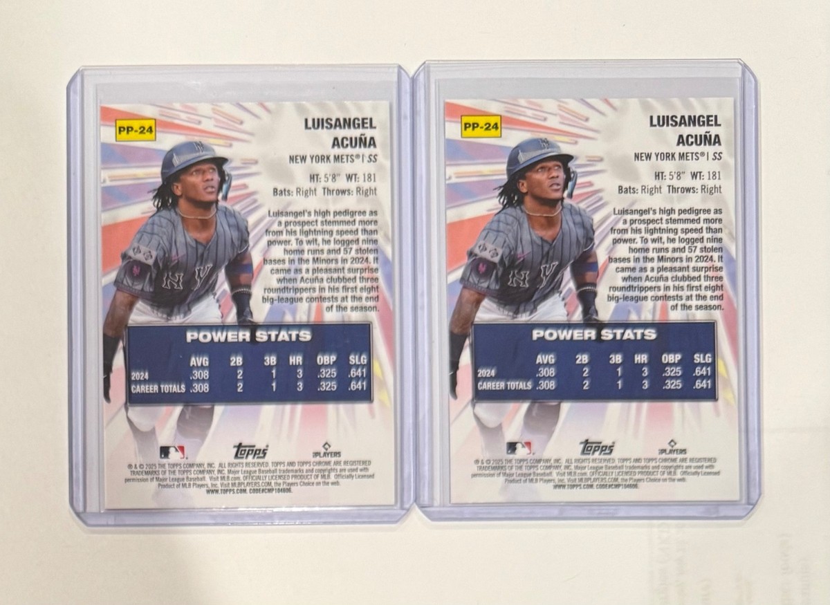 2025 Topps Chrome Power Players #PP-24 Luisangel Acuna RC (NY Mets