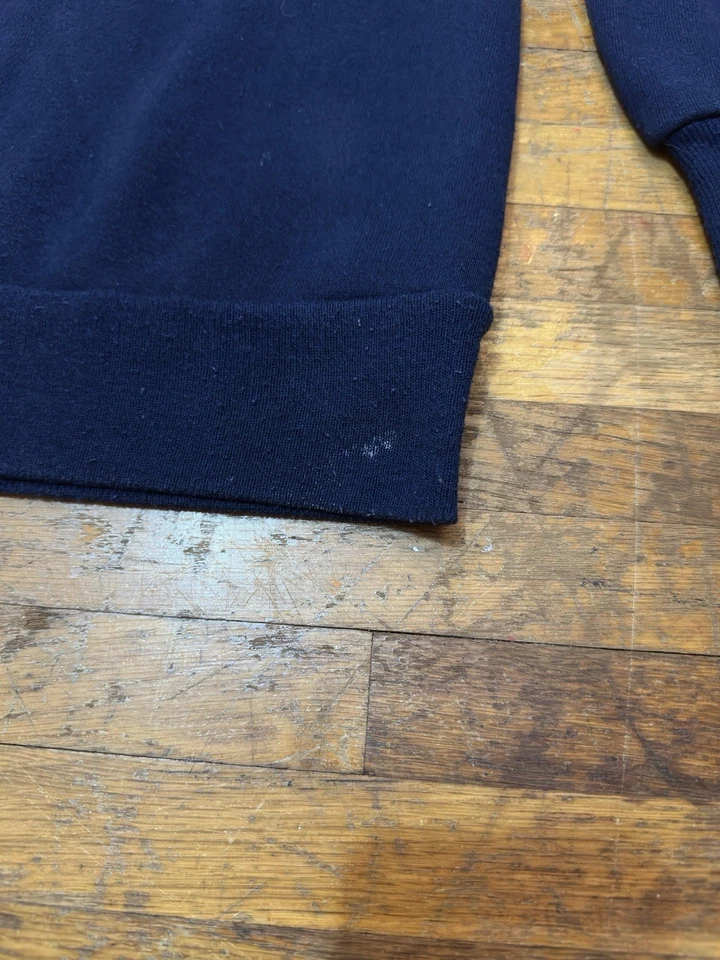 Sudadera de invierno vintage años 90 JERZEES grande azul marino gatos en ventana cuello redondo Foto 2 de 4